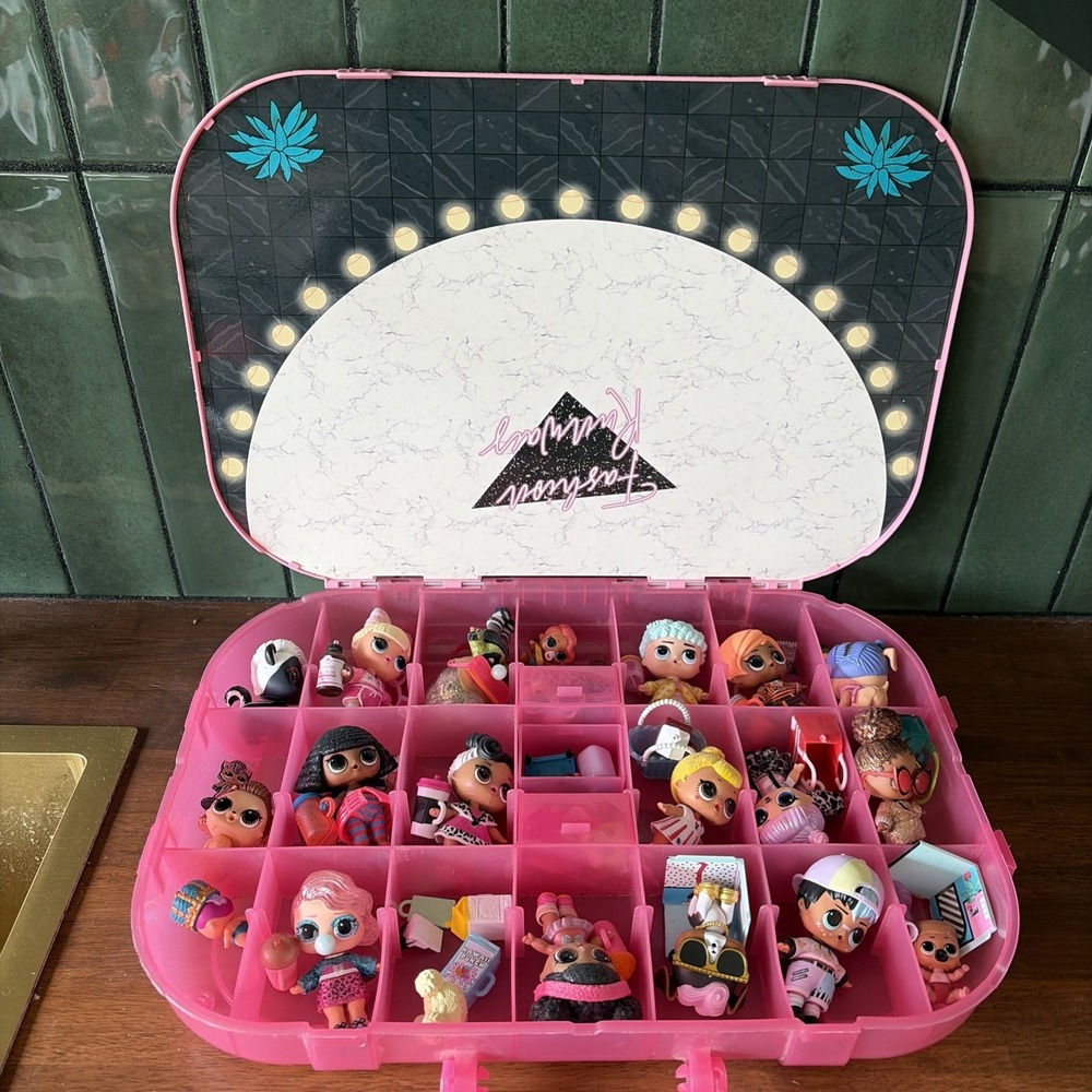 LOL Surprise Doll Lot Mixed Dolls Pet Accessories Pink Storage Case See Pics